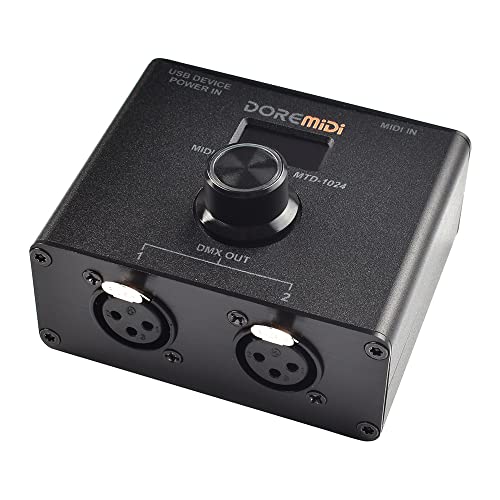 DOREMiDi MIDI zu DMX-Controller (MTD-1024) kann MIDI-Nachrichten in DMX-Nachrichten konvertieren