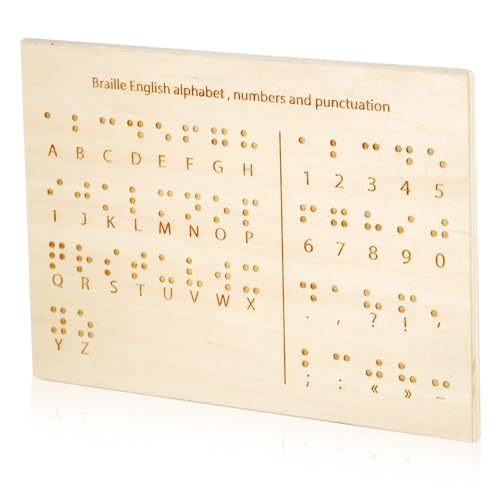 Holzbuchstaben zum Üben des Alphabets, 123 Zahlenerkennung Braille-Bücher Etikettendrucker Braille-Bücher für Blinde Fluchtspiele Unterricht in Räumen