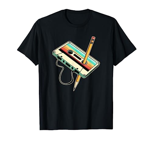 80er 90er Jahre Retro Party Verkleidung Kassette T-Shirt