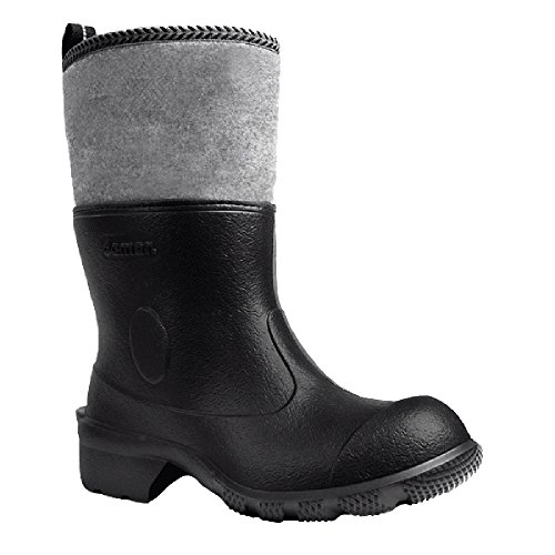 DEMAR leichte Herren EVA Gummistiefel gefüttert Filzstiefel AGRO FILCOK (schwarz, 46)