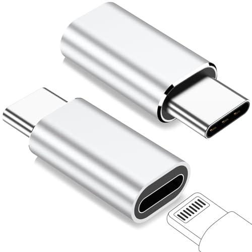 yootech 2 Stück Adapter für Lighting auf USB C Kompatibel mit iPhone 15 Pro Max/15 Pro/15 Plus/15 und Weiteren Typ-C-Geräten, Stecker Schnellladung, Unterstützt Datenübertragung, Nicht für Audio/OTG