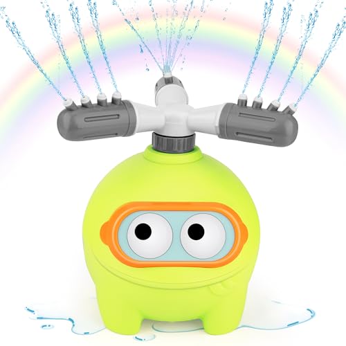 Geschenke zur Einschulung Frosch Wasserspielzeug Kinder Outdoor Wassersprinkler ab 3 4 5 6 7 8 Jahre Junge und Mädchen, Sprinkler Outdoor Spiele für Kinder Gartenspielzeug Kinder Draußen Wasserspiel