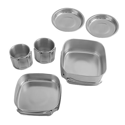 Milisten 1 Set Camping Kochwerkzeug Camping Kochgeschirr Picknick Zubehör Picknick Kochgeschirr Camping Topf Camping Kochtopf Kinderzubehör Edelstahl Kochgeschirr Set Outdoor