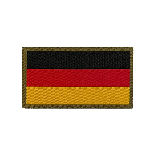 Café Viereck ® Bundeswehr Germany Deutschland Flaggen Patch Hoheitsabzeichen - 5 x 3 cm gewebt mit Klett 1 Stück