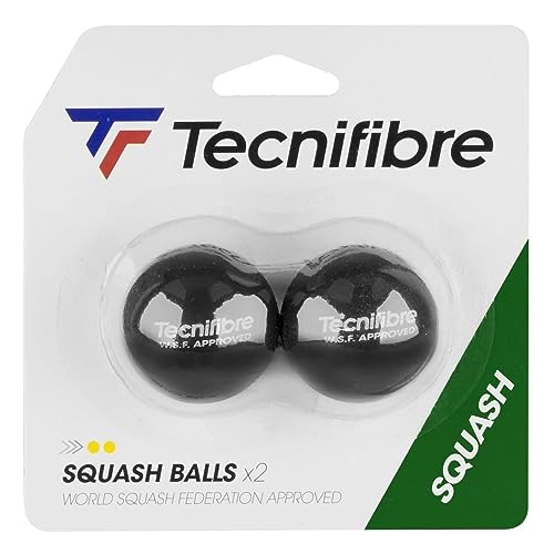 Tecnifibre - 2 Squashbälle Doppelter Gelber Punkt, Nicht zutreffend