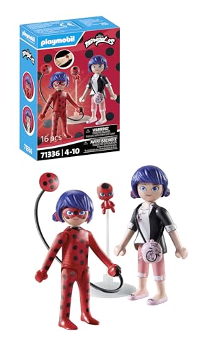 PLAYMOBIL Miraculous 71336 Miraculous: Marinette & Ladybug, heldenhaftes Abenteuer, inklusive Kwami Tikki und vielfältigem Zubehör, detailreiches Spielzeug für Kinder ab 4 Jahren