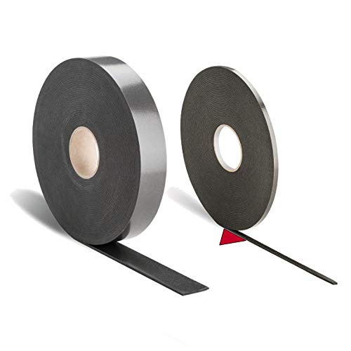 platino24 1 Pack mit 5 Rollen à 10 Meter Polyethylen-Dichtband / 10 x 3 mm Grau