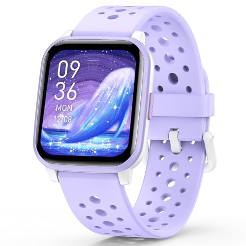 Butele Kinder Smart Watch Mädchen Jungen für Kinder Geschenke für 4-16 Jahre alt mit Schlafmodus 20 Sportmodi Schrittzähler Geburtstagsgeschenk (B-Lila)