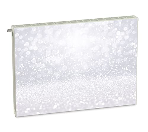 Magnet Heizkörperverkleidung Heizkörperabdeckung Weiss Abstrakt 80x60 cm Heizung Abdeckung Verkleidung Magnetische Abdeckmatte Kühlschrank aus Einem Flexiblen Magneten Digitaler Aufdruck