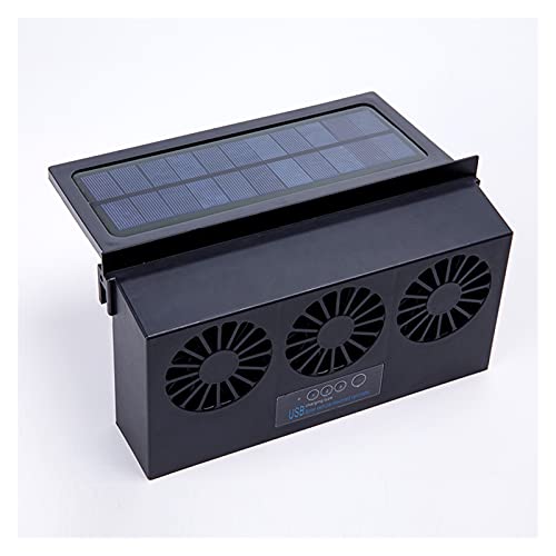 Solarauto Ersatzlüfter Autoabluftventilator-Lüfter-Fahrzeugventilator(Color:Svart)