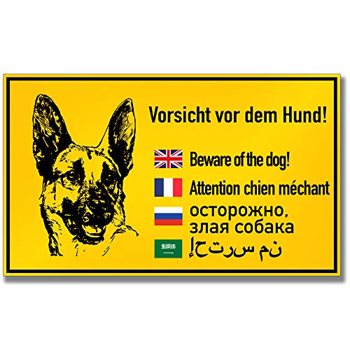 KAVARO Schild Hund Warnschild Hund Vorsicht Hund Achtung Hund