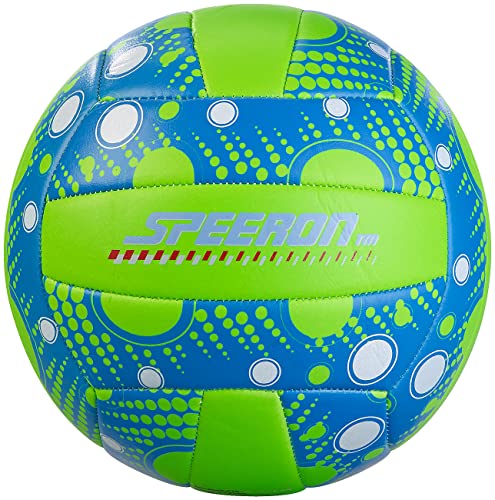 Speeron Volleyball: Beachvolleyball, griffige Soft-Touch-Oberfläche, Kunstleder, 20,5 cm Ø (Beach Ball, Volleyball-Ball, aufblasbar)