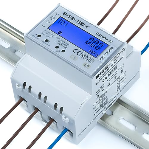 Stromzähler [DS100] 3 Phasen Zweirichtungs- Drehstromzähler für Hutschiene mit RS485 Modbus-RTU, DLT654, S0 Impuls oder DI Signaleingang | DS100-009 (MID 2023 mit 2xS0)