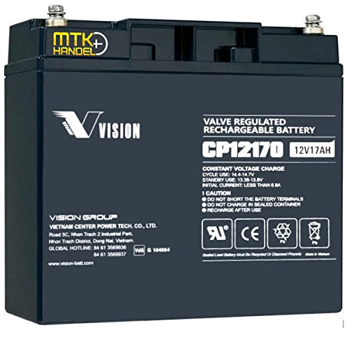 Vision CP12170 / 12V 17Ah AGM Blei Akku Batterie VDs