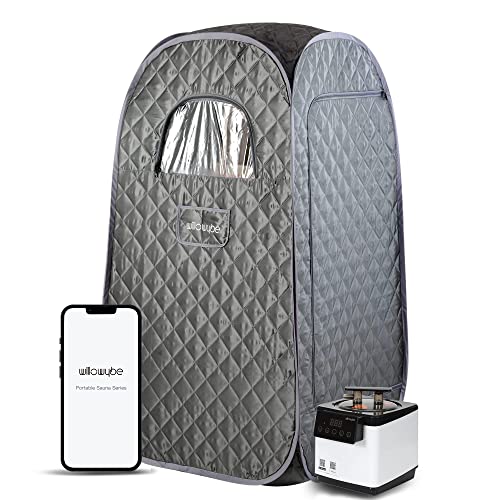 Tragbare Dampfsauna Für Zuhause 1 Person, Mobile Dampfsauna SPA, Mini Sauna Mit Bluetooth Und Infrarot Fernbedienung, Outdoor Sauna