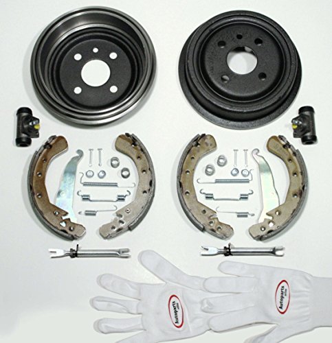 Autoparts-Online Set 60014863 Bremstrommeln 230 mm Bremsbacken Zubehör Nachsteller Radzylinder für hinten die Hinterachse