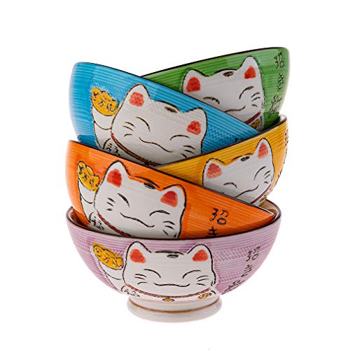 lachineuse ,Porzellan, Schalen, Chat Japonais