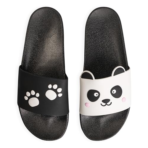 Dedoles Badeschuhe viele lustige Designs Bücher Kaffee Katze Party Pizza Dackel Fuchs Panda Delfin Geschenk, Farbe: Pandapfoten, Gr.: 36 EU