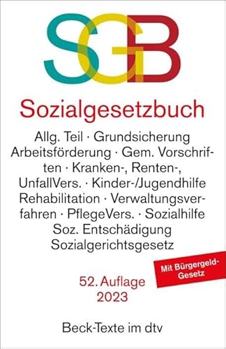 Sozialgesetzbuch mit Sozialgerichtsgesetz (Beck-Texte im dtv)