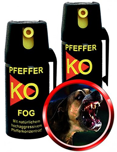 2X Pfefferspray KO-Fog je 40ml Tierabwehrspray Verteidigungsspray