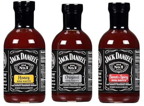 Jack Daniel's - Barbecue Grillsaucen Set - Original, Sweet & Spicy und Honey BBQ (3 x 473ml)