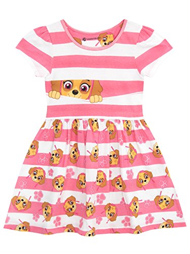 PAW PATROL Kleid | Baumwolle Sommerkleid Mädchen | Skye Kleider für Mädchen Rosa 104