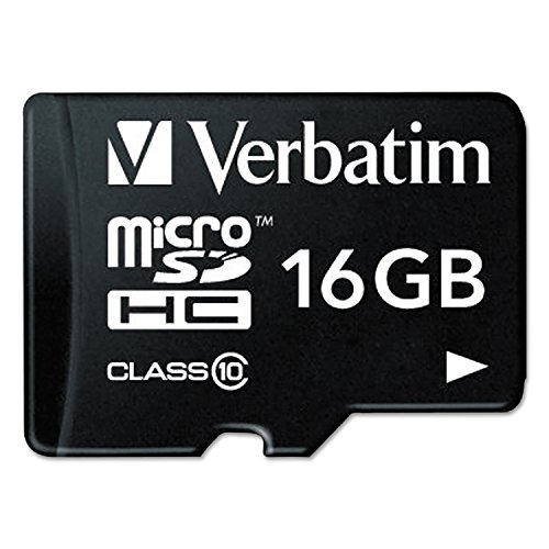 Verbatim Premium Micro SDHC Speicherkarte mit Adapter, 16 GB, Datenspeicher für Foto- und Video-Aufnahmen, Micro SD Karte in schwarz, ideal für Handy, Kamera oder Tablet