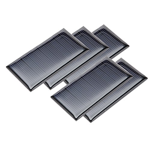 sourcing map 5Pcs 5V 60mA Poly Mini Solar Panel Modul DIY Ladegerät 67,5mm x 35mm