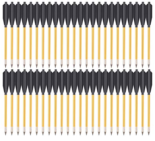 PMSM Aluminium Armbrust Pfeile mit Schlagschrauben, 50 bis 80 LBS für Jagd, Pistolenarmbrust,Armbrustbolzen, Präzisions-Zielscheibe, Bogenschießen (60 Stück)