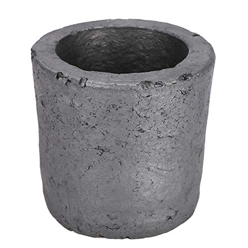 1Kg Graphittiegel, Schmelztiegel Graphit Graphitofen Gusstiegel Schmelztiegel Schalenform Silikonkarbid für die Metallproduktion, Graphitofen Schmelztiegel Gold und Silber Werkzeuge