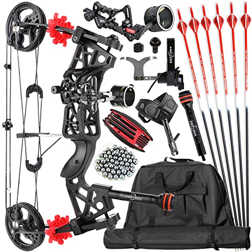 ZSHJGJR Compoundbogen Stahlkugel Bogen Compoundbogen Set 30-60lbs einstellbar bogenschießen Bogen und Pfeil Jagdbogen Stahl Ball Compound bögen Bogen Erwachsene Bogen Jagd Sportbogen für Anfänger