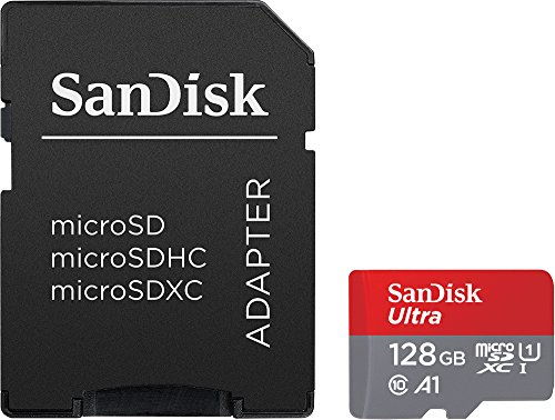 SanDisk Ultra 128GB microSDXC Memory Card + SD Adapter with A1 App Performance Up to 120MB/s, Class 10, UHS-I