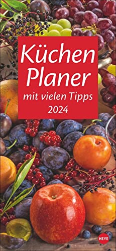 Küchenplaner 2024. Toller Blickfang für die Küche: Ein Kalender mit vielen Tipps rund ums Kochen, appetitanregenden Fotos und genug Platz für alle Termine. Langplaner 2024.