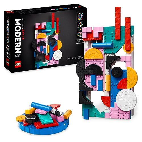 LEGO ART Moderne Kunst Set, buntes abstraktes Wandbild, Home-Deko für Wohnzimmer oder Schlafzimmer, Basteln für Erwachsene und Jugendliche, Geschenk für Frauen und Männer 31210