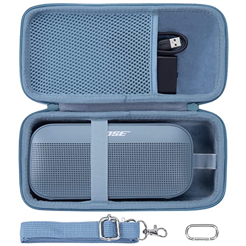 co2CREA Harte Tasche für Bose SoundLink Flex Tragbaren Bluetooth-Lautsprecher Case Etui Tragetasche (Blau)