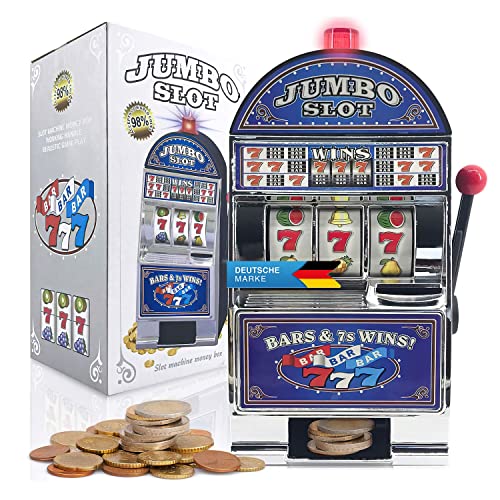 GOODS+GADGETS Einarmiger Bandit - Geldspiel-Automat Slot Machine Glücksspiel-Automat mit Casino Sound & Lichteffekten (Einarmiger Bandit)