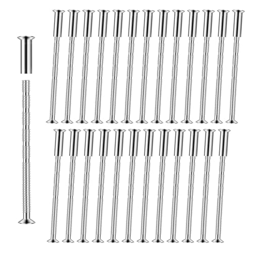 cobee M4 Hülsenschrauben, 25 Stk M4 Verbindung Türgriff Schrauben Hülsen verbindungsschrauben Hülsenmutter M4 Schrauben für Möbeln Schränken Schränken Holzbrettern