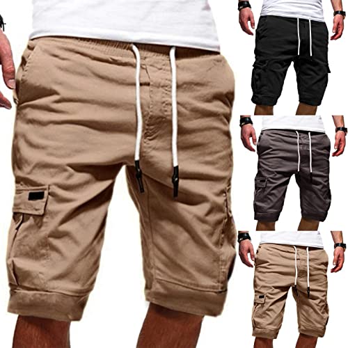 Zannycn Kurze Hosen Herren Cargo Sommer Bermuda Freizeithose Shorts Sport Leichte mit Taschen Cargo-Shorts Freizeithose Strand Bequem Casual Wanderhose Jogginghose Stretch Fit Laufshorts