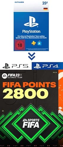 PlayStation Store Guthaben für FIFA 23 Ultimate Team - 2800 FIFA Points - PS4/PS5 Download Code - deutsches Konto