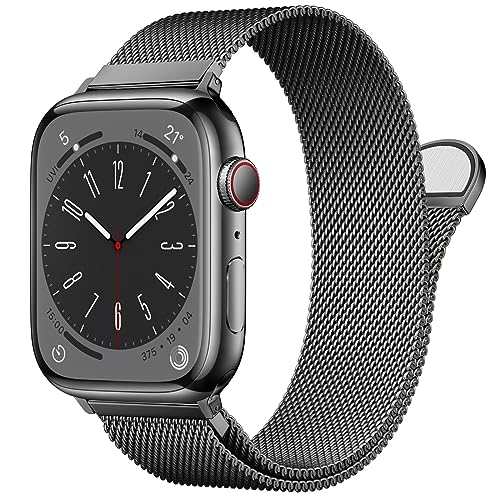 OULUOQI Ersatzarmband Kompatibel mit Apple Watch Armband 41mm 40mm 38mm 45mm 44mm 42mm 49mm Damen Herren, Einstellbar Metall Armbänder aus Edelstahl für iWatch Series Se Ultra 9 8 7 6 5 4 3 2 1