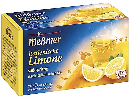 Meßmer Ländertee I Italienische Limone Tee I 20 Teebeutel I Glutenfrei I Laktosefrei I Vegan