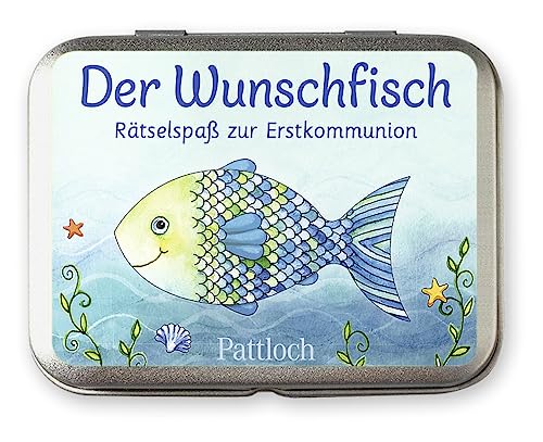 Der Wunschfisch: Rätselspaß zur Erstkommunion Metallbox: Hochwertiges Karten-Set und -Spiel mit 25 Quizfragen in schöner Box | Geschenk zur Kommunion ... Jahren (Der Wunschfisch - Zur Erstkommunion)