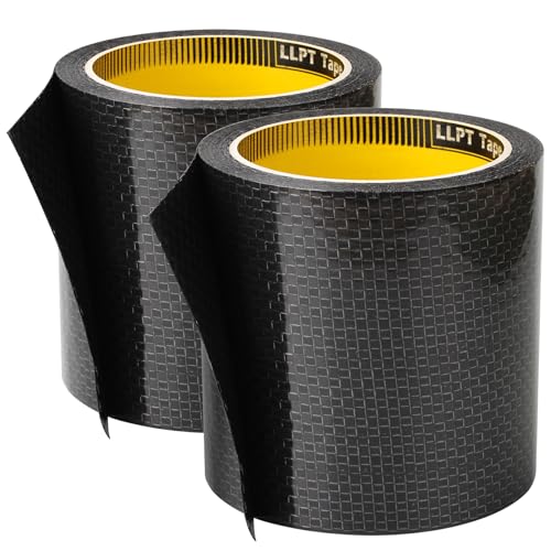 LLPT RV Unterbauchband 101mm x 7m 2 Rollen Wasserdichtes Strapazierfähiges Selbstklebendes Geflochtenes Reparaturband für Reparatur von Wohnmobil Wohnmobilanhängern (RUT42302)