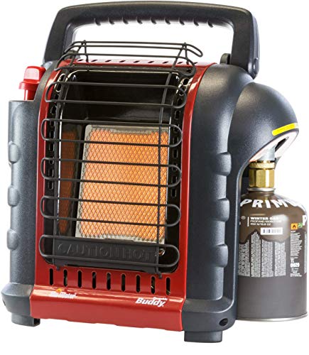 Mr Heater Tragbarer Gasheizer MH9BDF - Gasheizung mit Gasflasche - Gasheizstrahler - Räume bis zu 26M2 - Geeignet für Propan G31 und Butan/Propan G30+31 Patronen - Schwarz/Rot