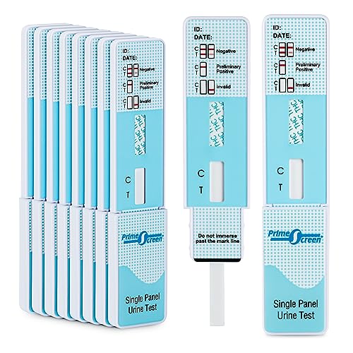 Prime Screen THC Urintest 50 ng/ml Drogenschnelltest Cannabis Marihuana Haschisch Urin Drogentest Kits, 10 Pack