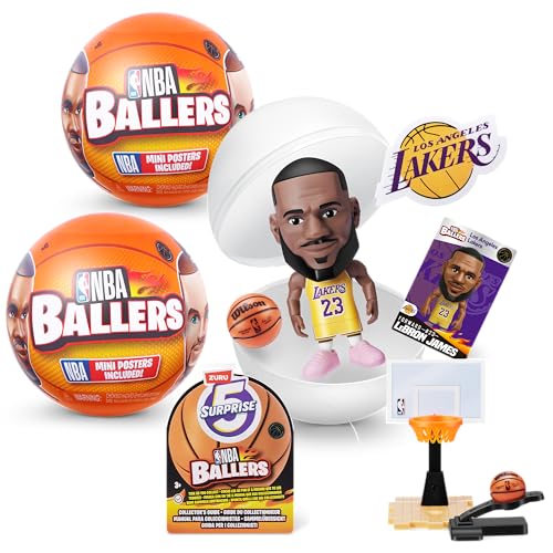 5 Surprise NBA Ballers von ZURU Basketball Sammelfigur (2 Kapsel)