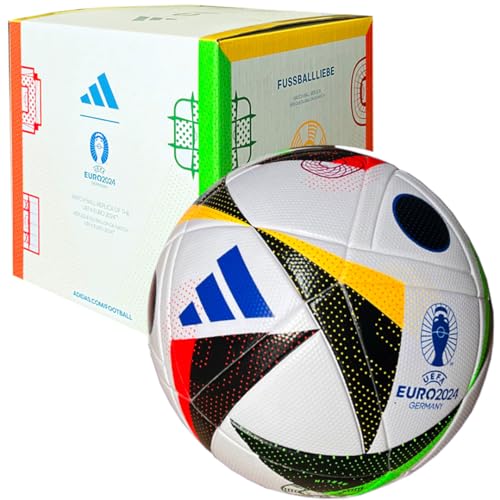 Adidas Fussballliebe League Box Replica Euro 2024 FIFA Quality Ball IN9369, Unisex Footballs, White, 4 EU