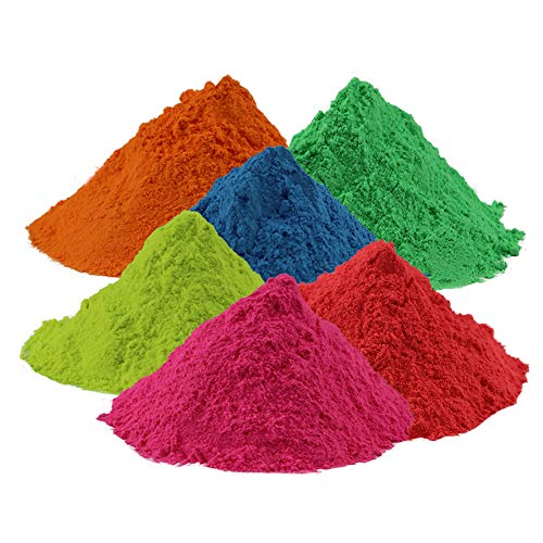 Holi Color Pulver für Festivals, Feiern und Partys, 6 Farben, Set mit 100 g Beutel