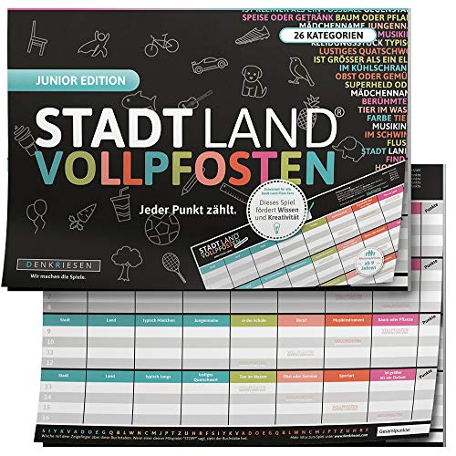 DENKRIESEN - Stadt Land VOLLPFOSTEN® - JUNIOR Edition - Für Kinder und Jugendliche