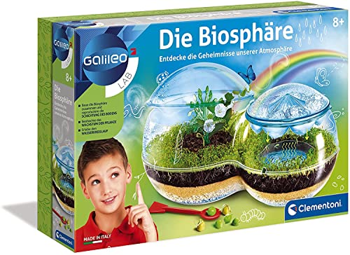 Clementoni Galileo Lab – Die Biosphäre, Experimentierkasten für kleine Hobby-Gärtner, Botanik und Biologie für Kinder, spannendes Modell für Zuhause von Clementoni 59119, Mittel